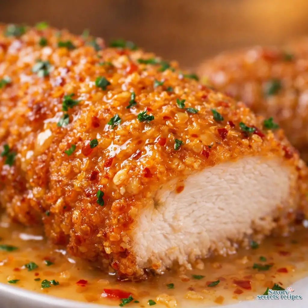 air fryer bang bang chicken breast close up