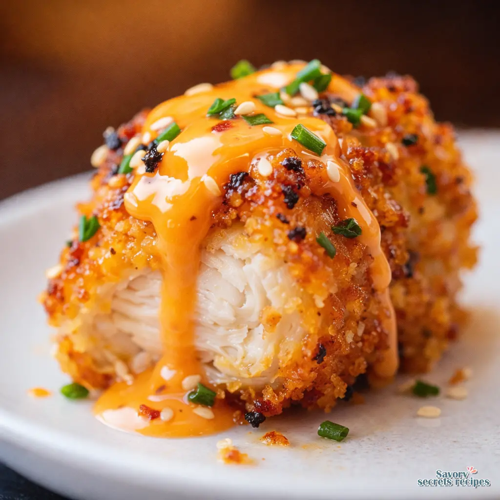 air fryer bang bang chicken meal prep close up