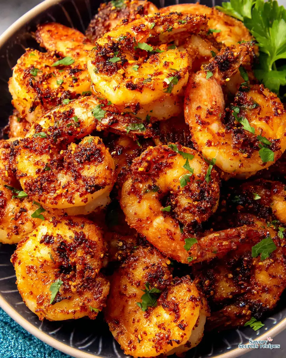 Air Fryer Cajun Shrimp Bites close up