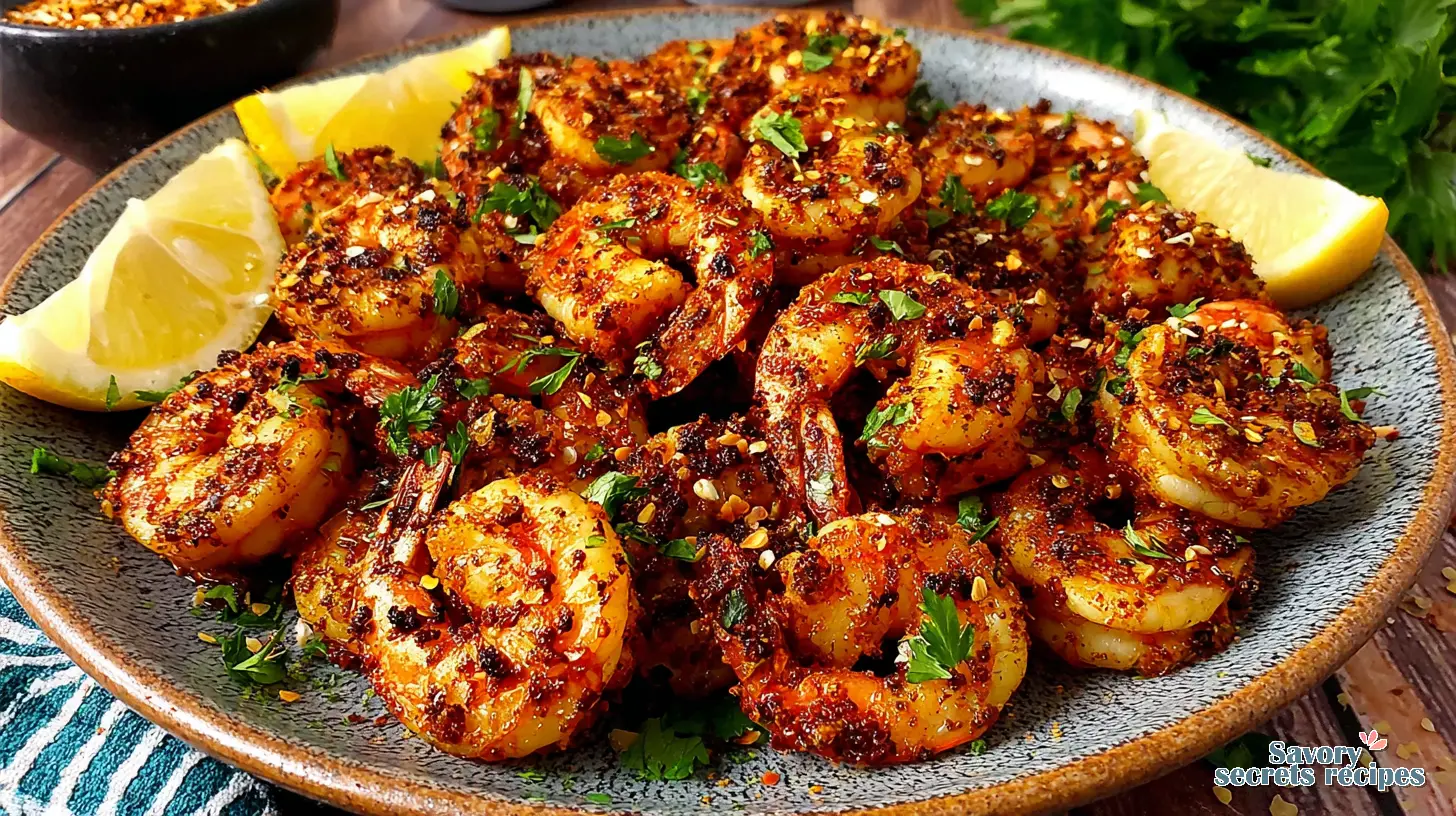 Air Fryer Cajun Shrimp Bites final presentation