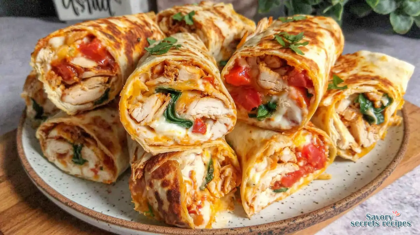 Air Fryer Crispy Chicken Wraps final presentation