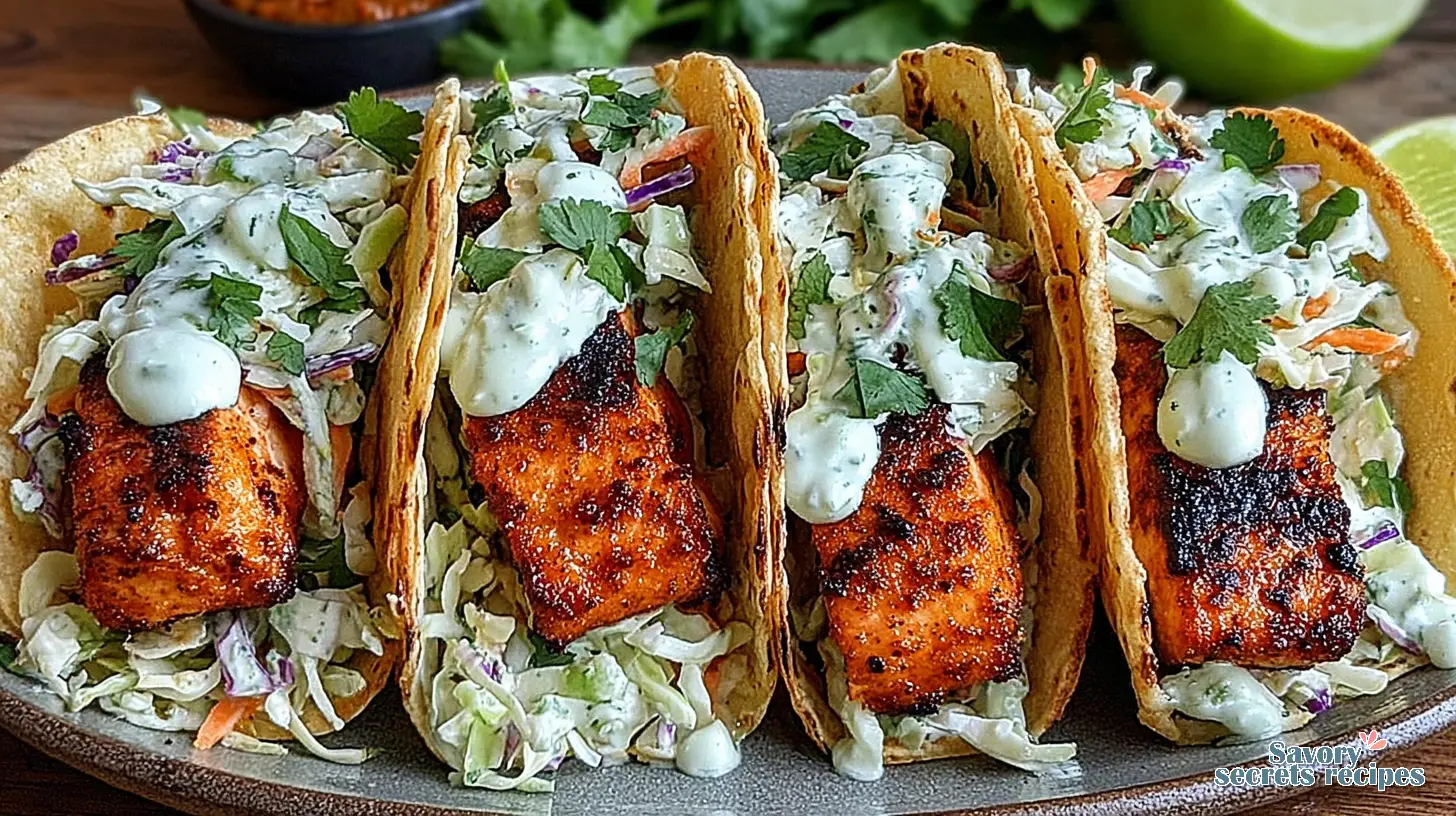 Air Fryer Crispy Fish Tacos final presentation
