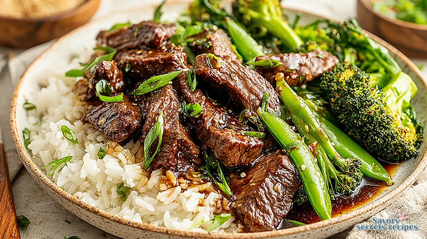 air fryer honey garlic beef rice bowl final presentation