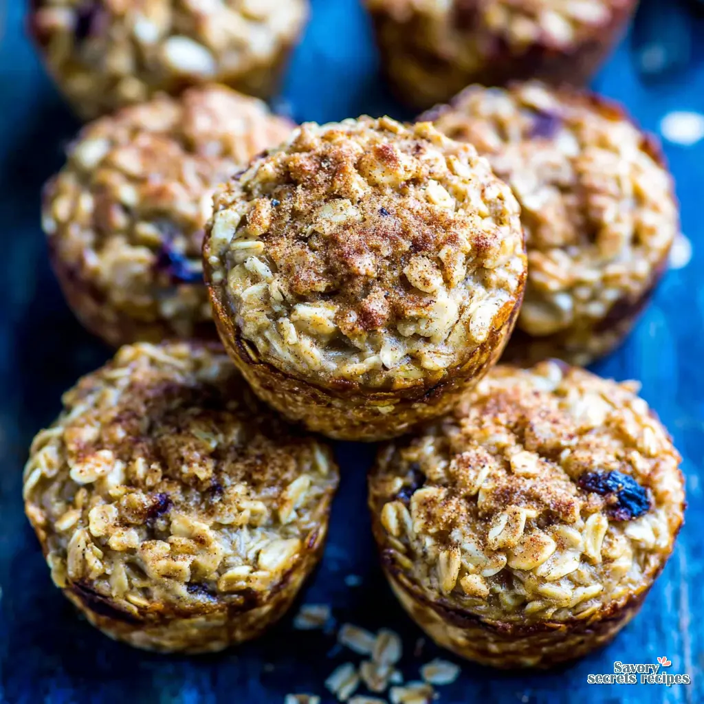 Baked Oatmeal Cups close up
