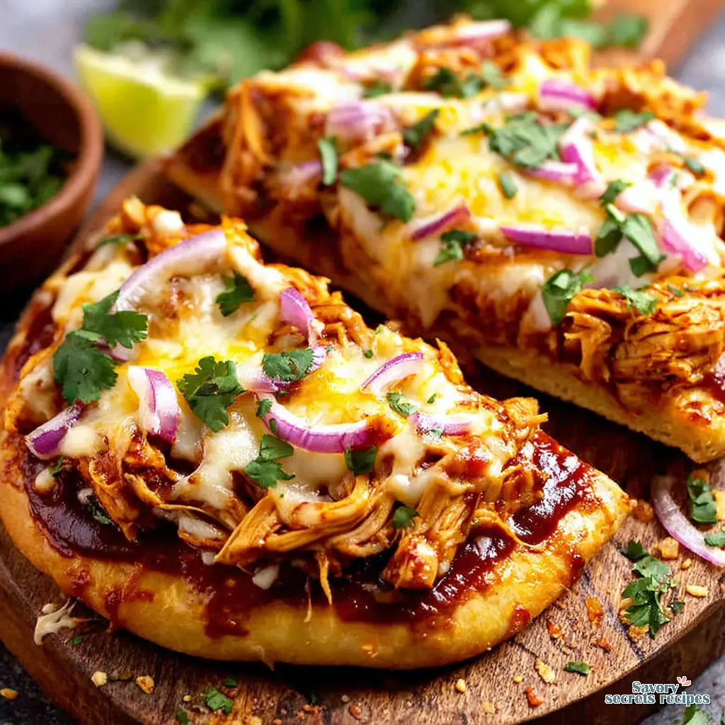BBQ Chicken Flatbread final presentation