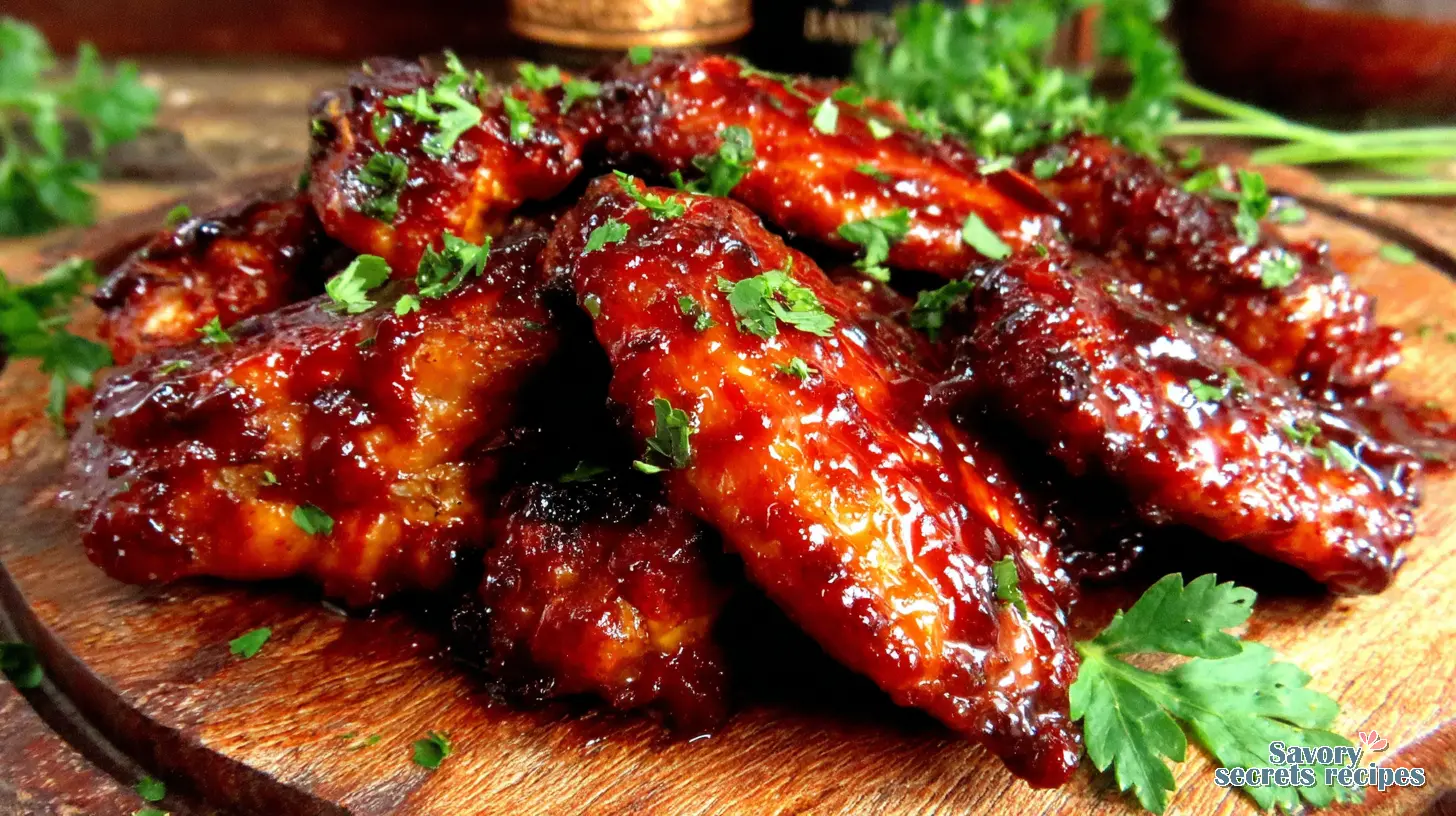 BBQ Honey Chicken Wings final presentation