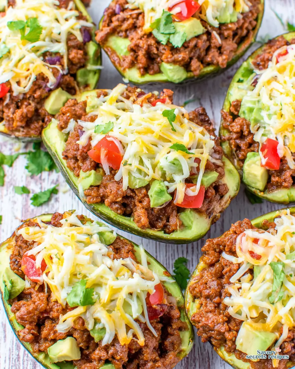 beef taco stuffed avocados bbc good food close up