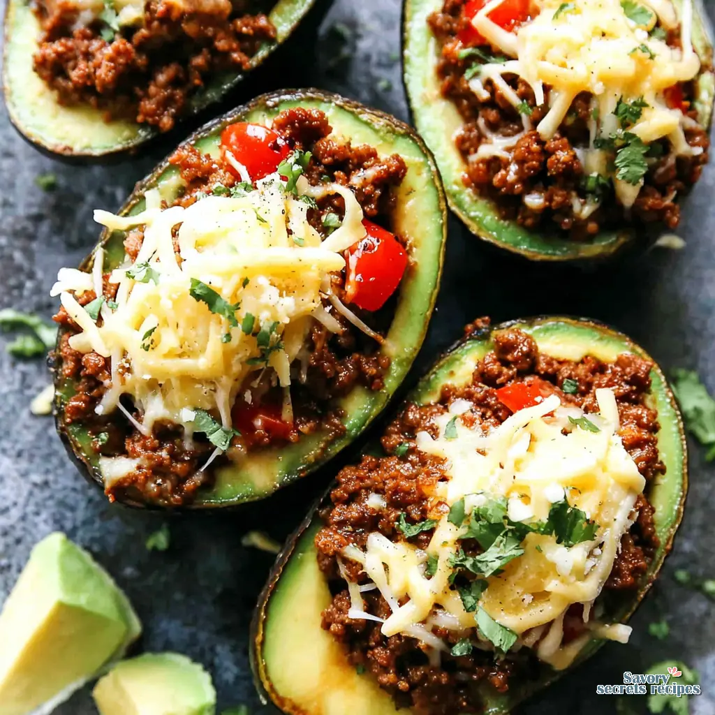 beef taco stuffed avocados costco close up