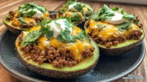 beef taco stuffed avocados keto 106107797