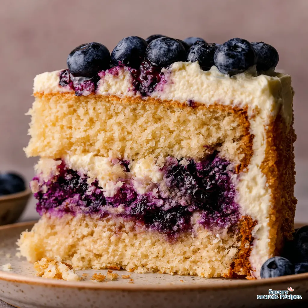 blueberry vanilla cream cake 941805388