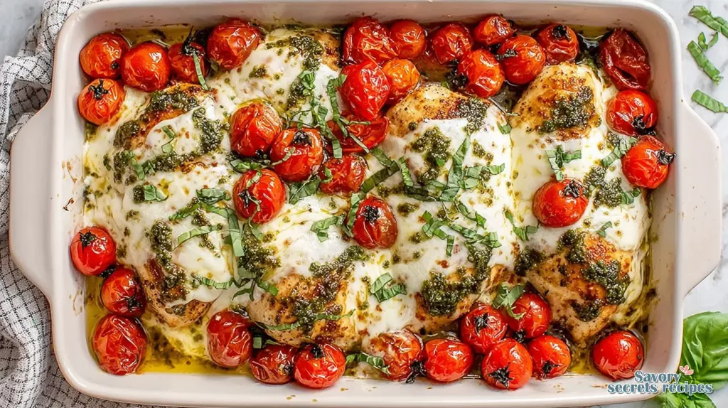 caprese chicken bake 216343775