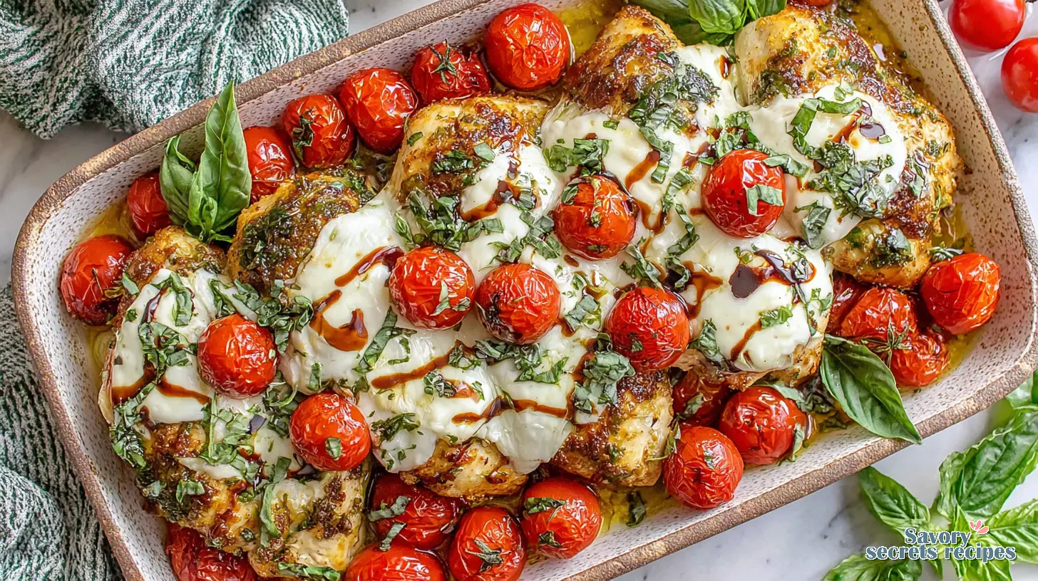 Caprese Chicken Bake final presentation