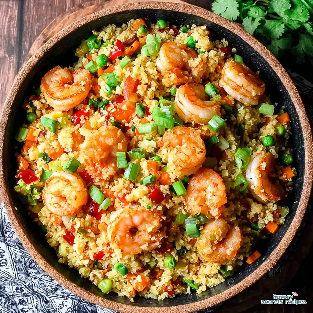 cauliflower rice shrimp bowl air fryer 359200874