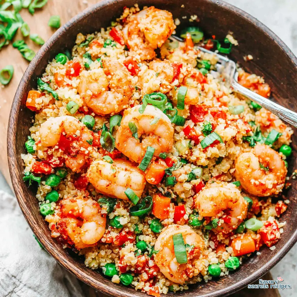cauliflower rice shrimp bowl chinese 459051888