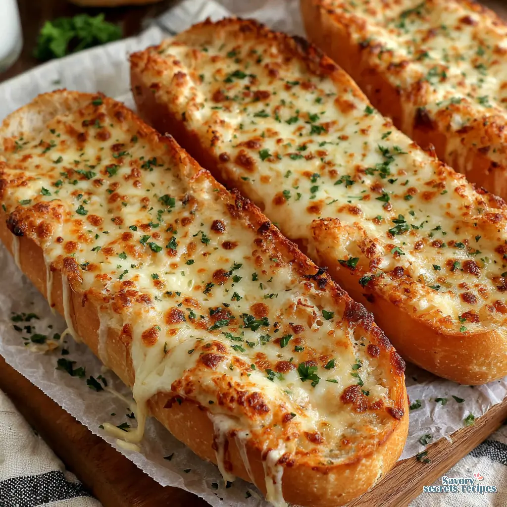 cheesy chicken garlic bread boats foccacia final presentation