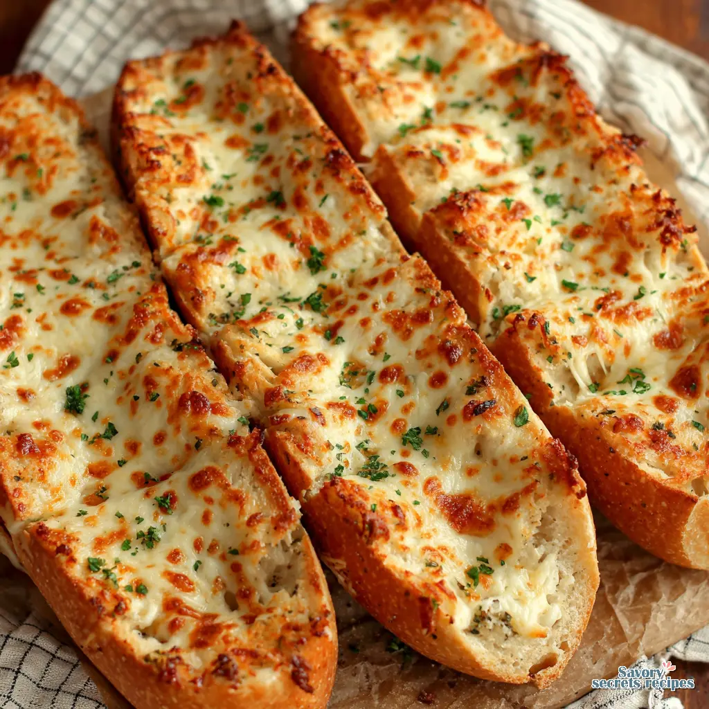 cheesy chicken garlic bread boats foccacia 714781269