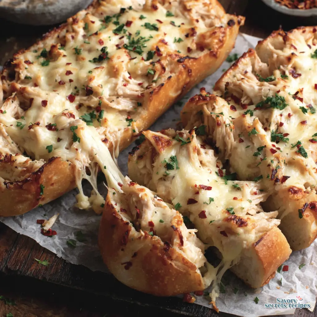 cheesy chicken garlic bread boats naan 57392694