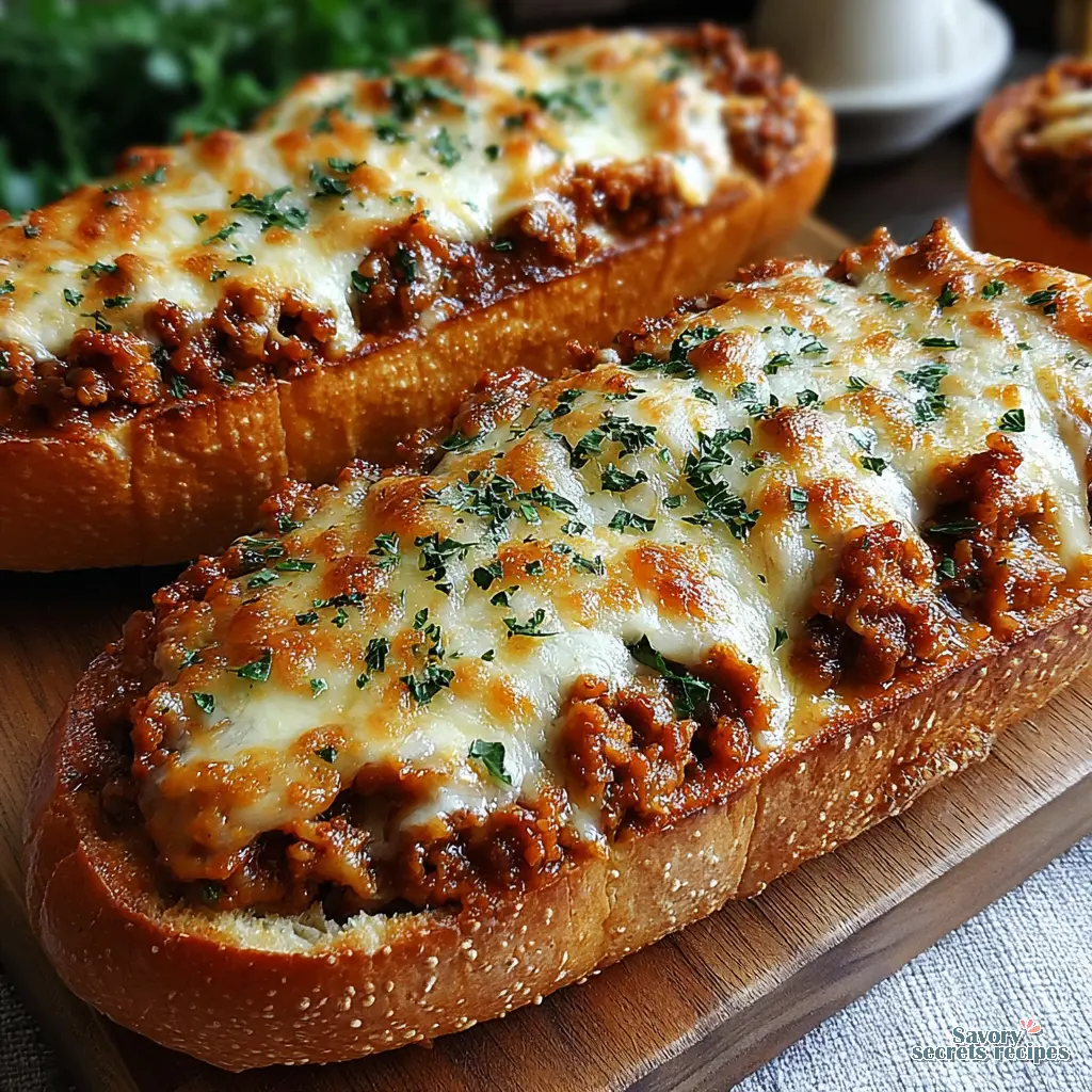 cheesy chicken garlic bread boats sloppy joe final presentation