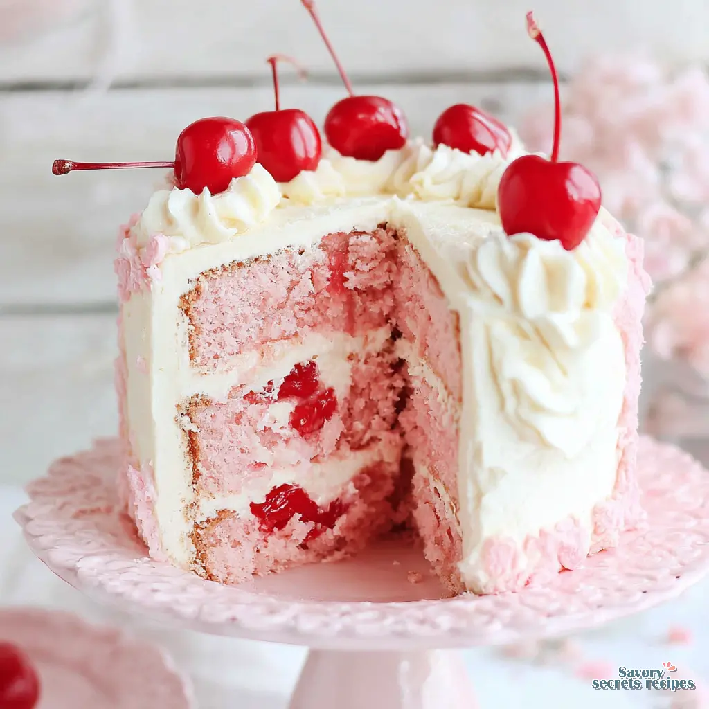 cherry vanilla layer cake 356235159