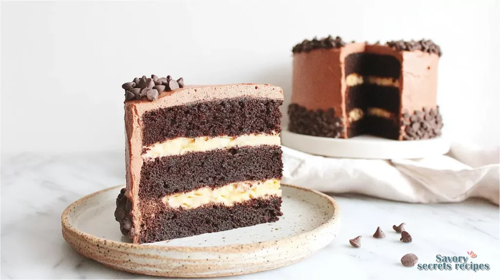 chocolate banana layer cake 567693601