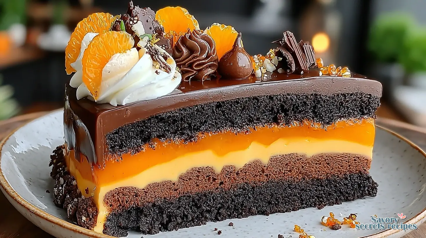 Chocolate Orange Cake final presentation