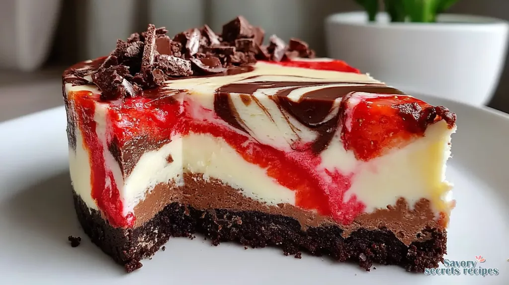 chocolate strawberry cheesecake cake 898834713
