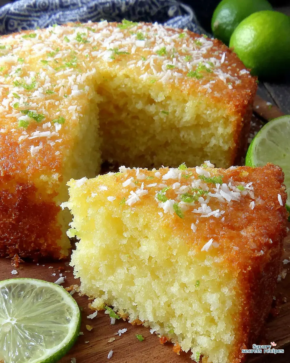 Coconut Lime Cake close up