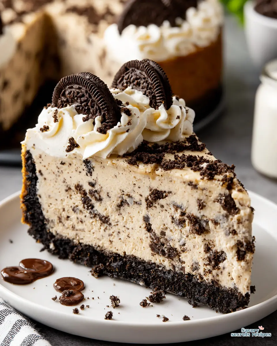 Cookies Cream Cheesecake close up