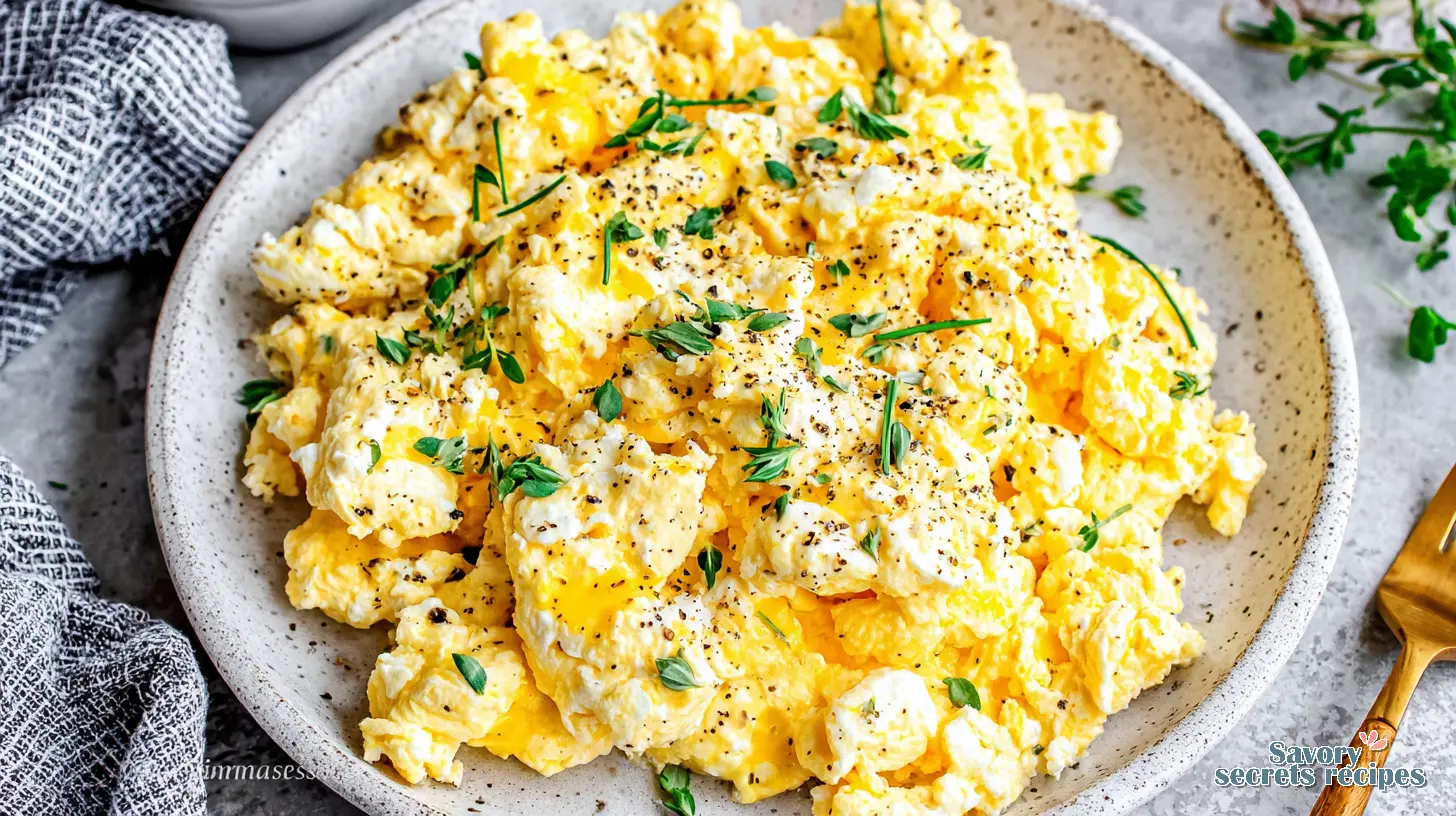 Cottage Cheese Scrambled Eggs final presentation