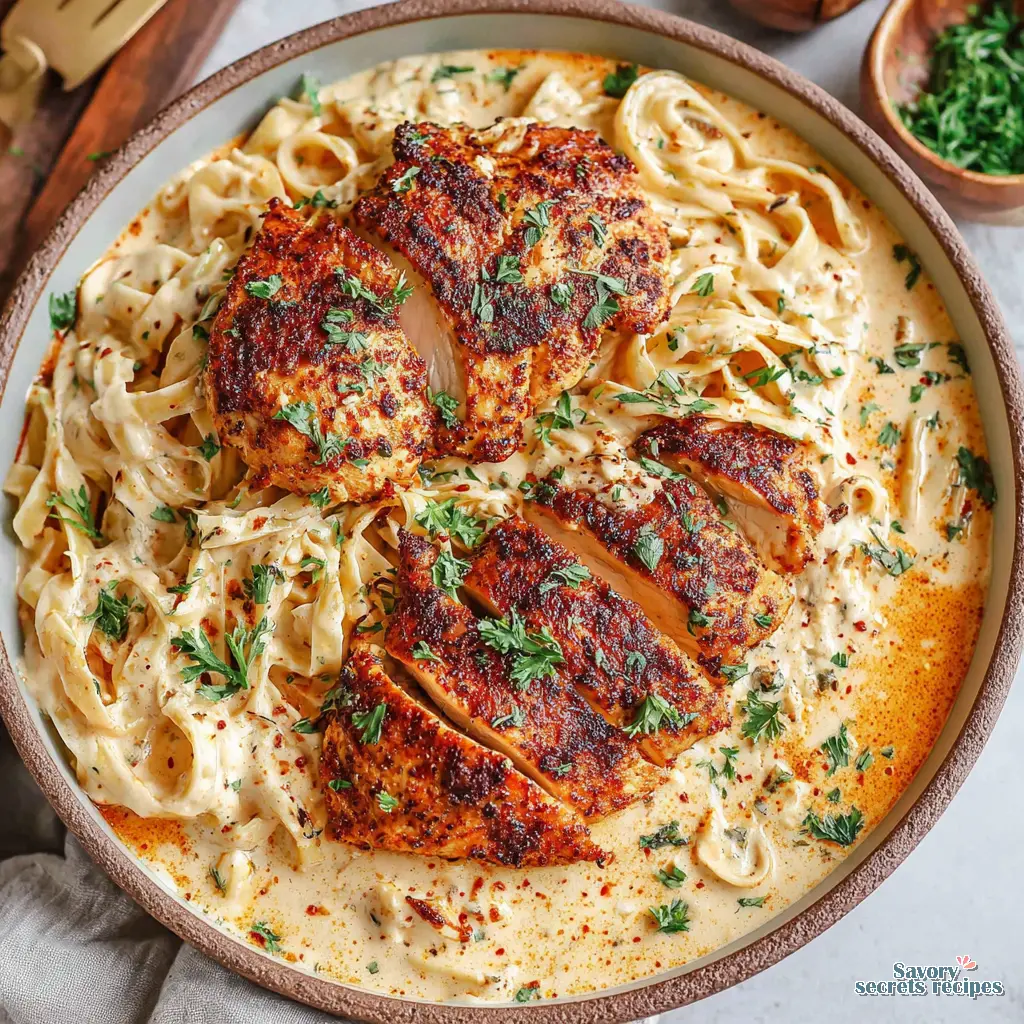 creamy cajun chicken keto final presentation