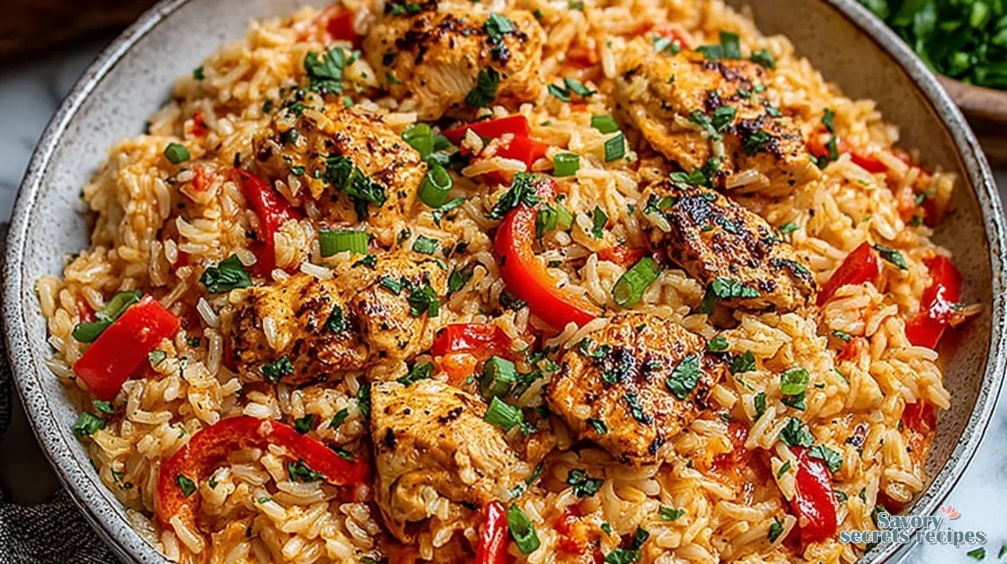 Creamy Cajun Chicken Rice final presentation
