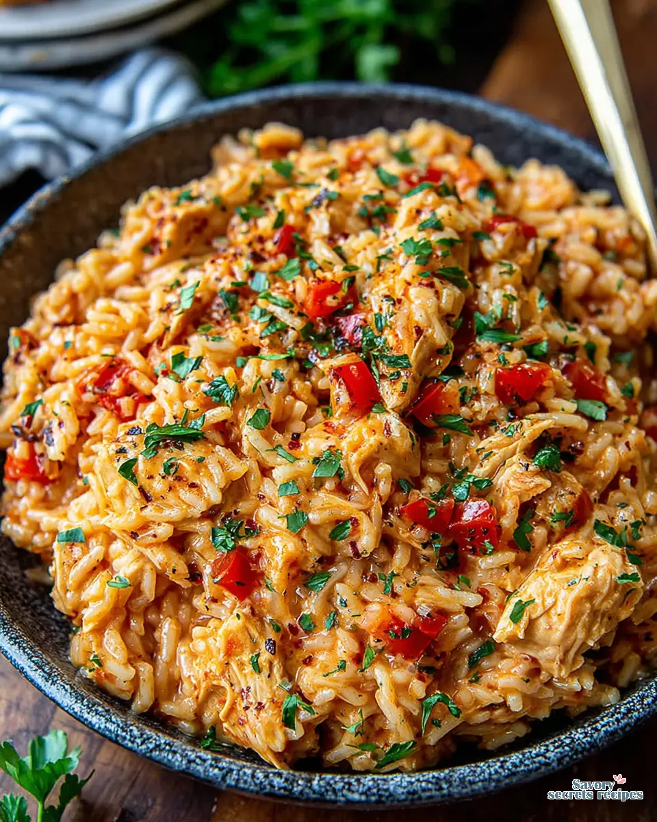 creamy cajun chicken rice instant pot close up