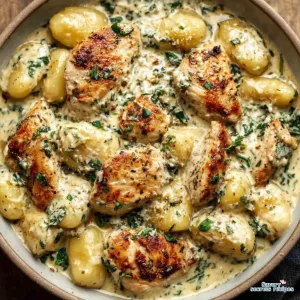 creamy garlic chicken gnocchi healthy 870071688