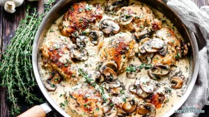 creamy garlic mushroom chicken bake 28181149