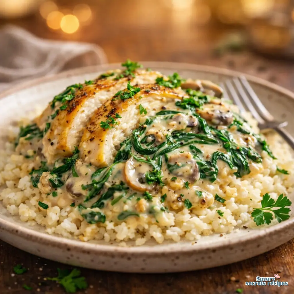 creamy spinach chicken healthy final presentation