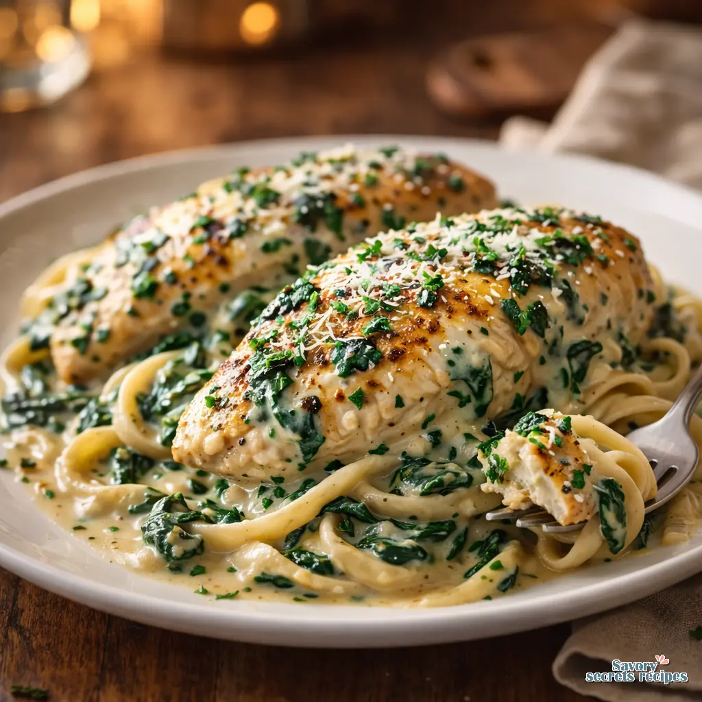 creamy spinach chicken recipe final presentation