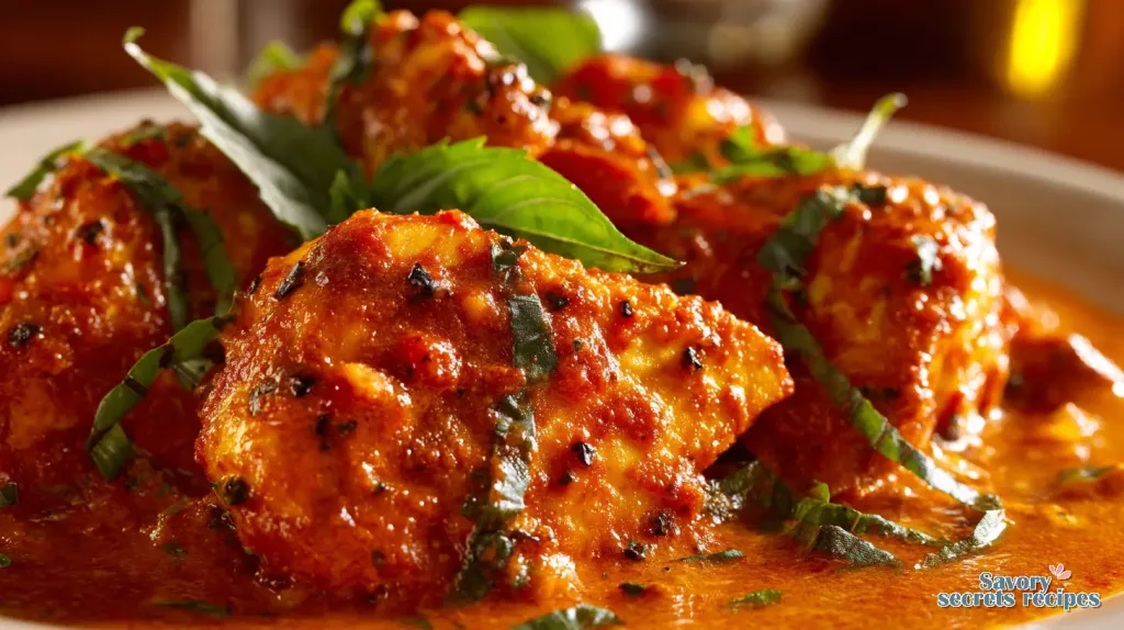 creamy tomato basil chicken 423664396