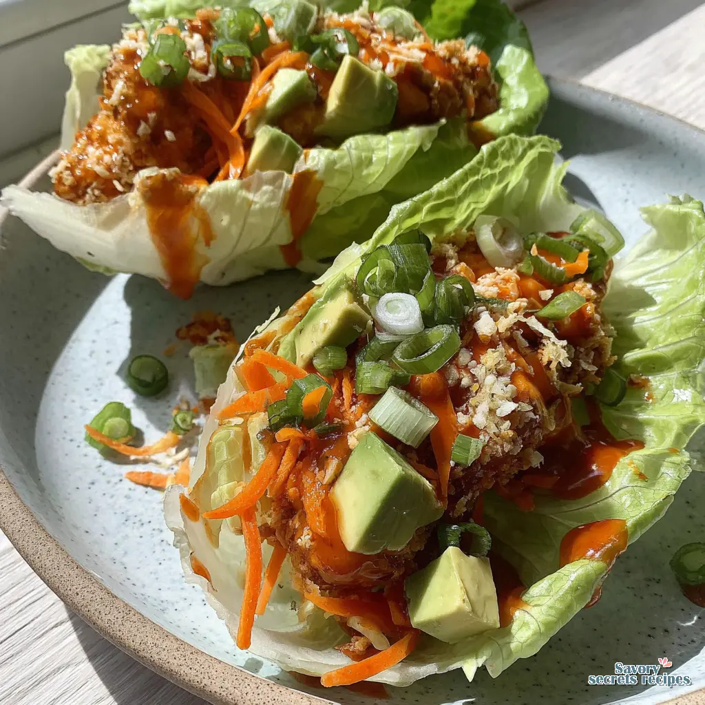 crispy buffalo chicken lettuce wraps 47497055