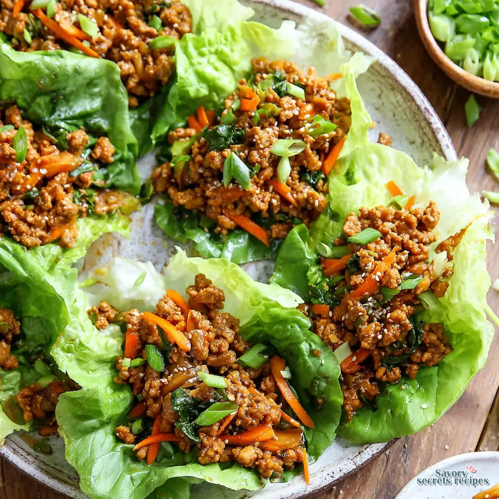 crispy chicken lettuce wraps air fryer final presentation