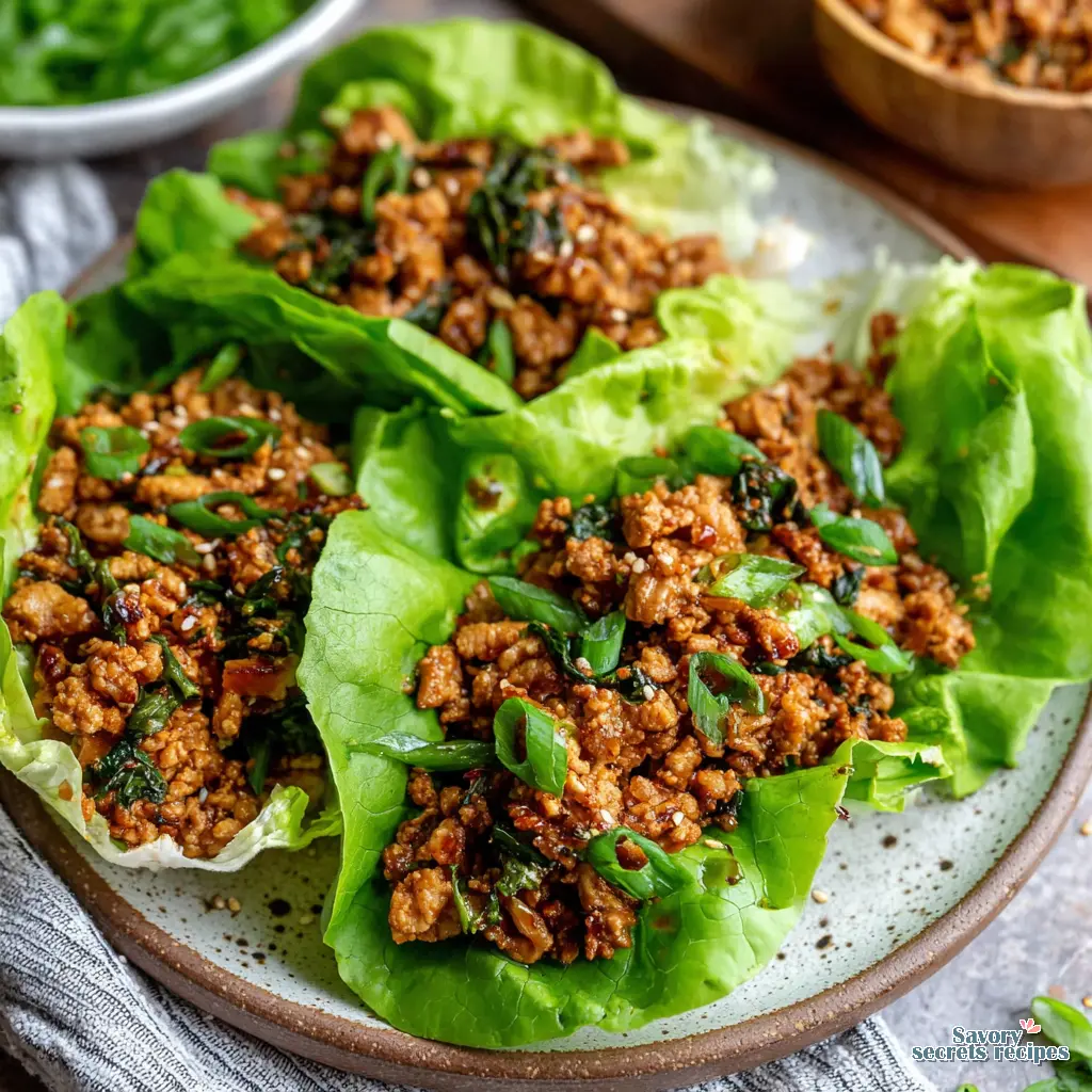 crispy chicken lettuce wraps asian final presentation