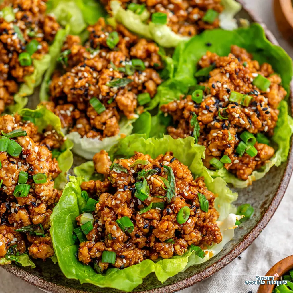crispy chicken lettuce wraps keto final presentation