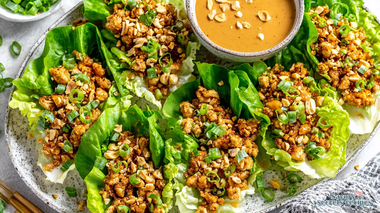 crispy chicken lettuce wraps recipe final presentation