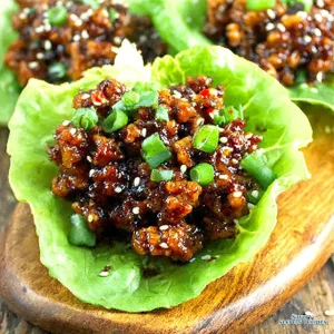crispy chicken lettuce wraps with ground beef 34207792