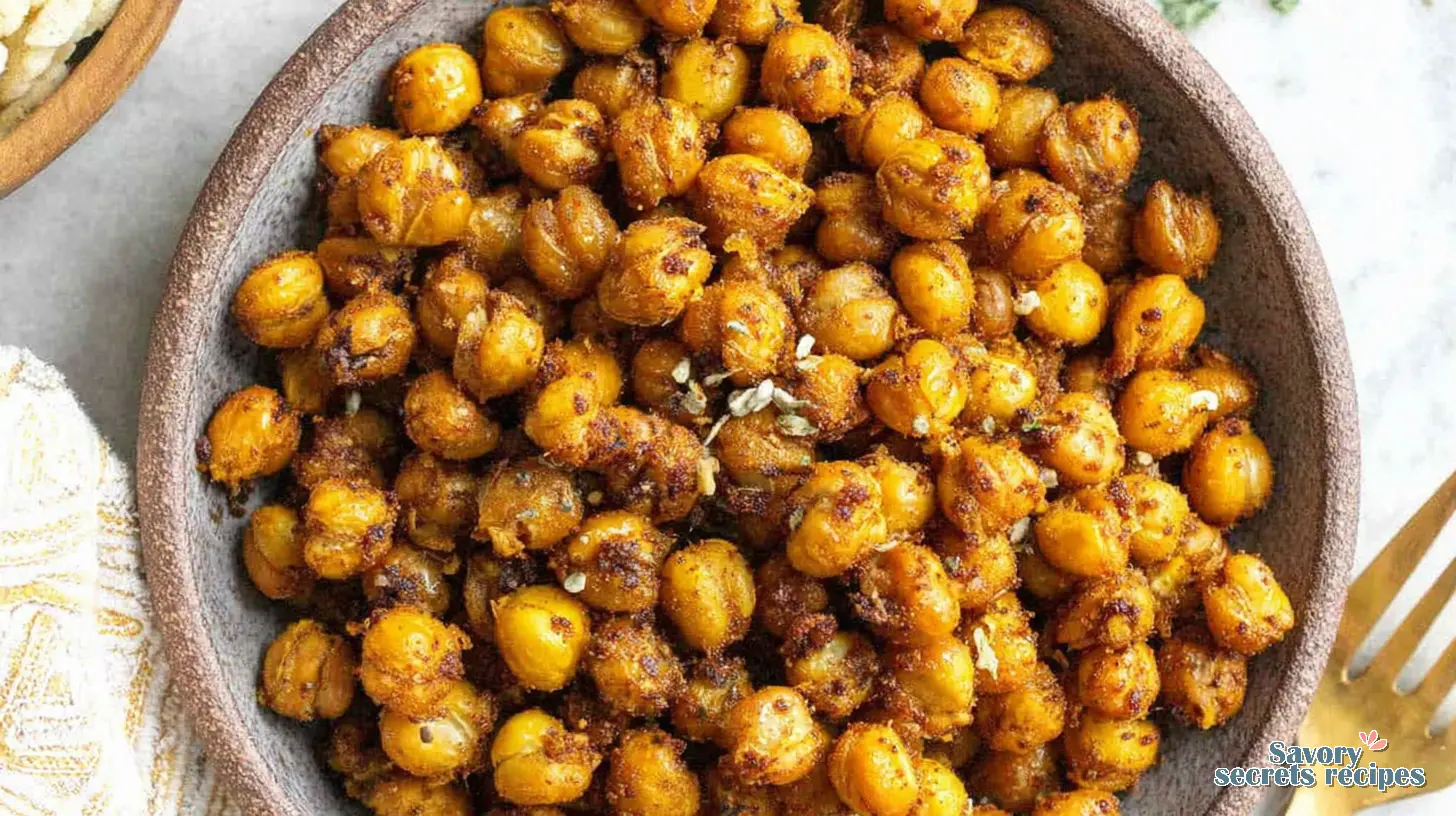 Crispy Chickpea Snack Bowl fully assembled