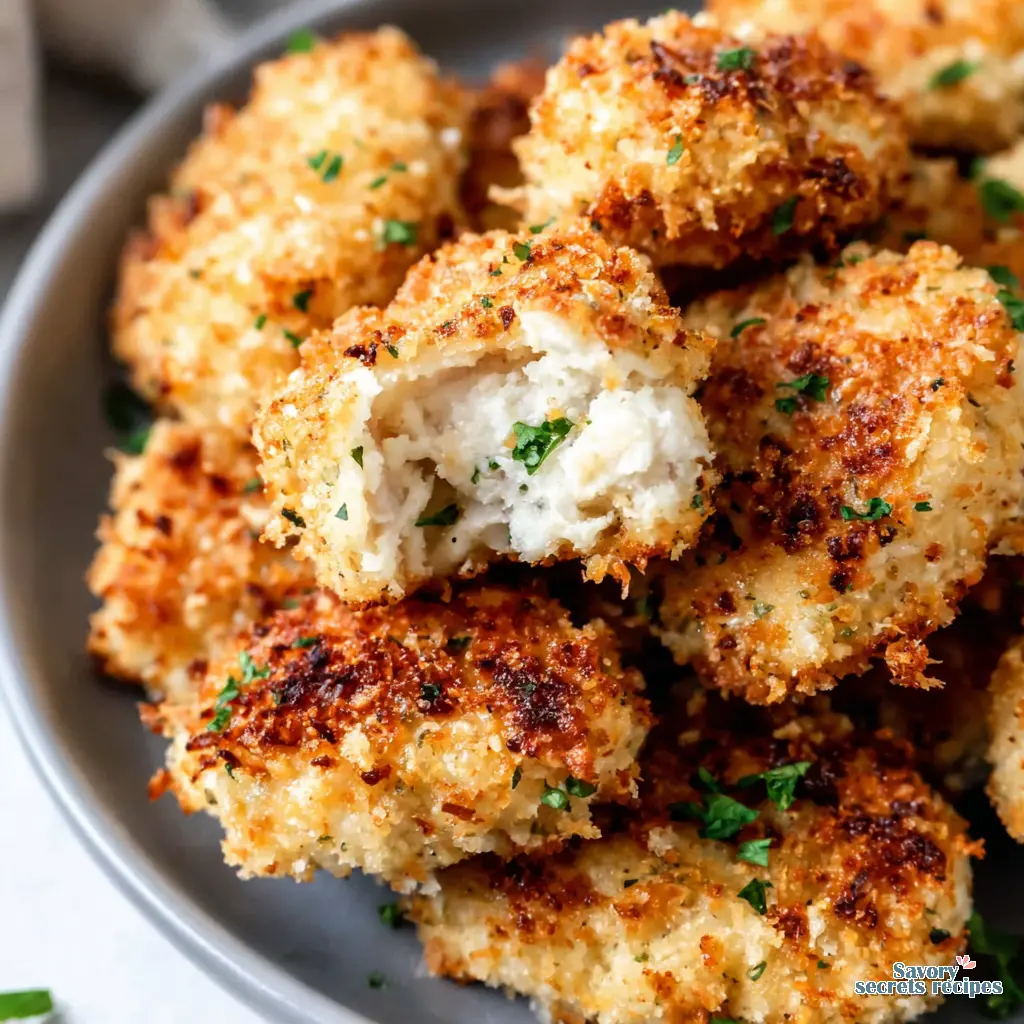 The Best New Air Fryer Garlic Parmesan Chicken Bites Recipe.
