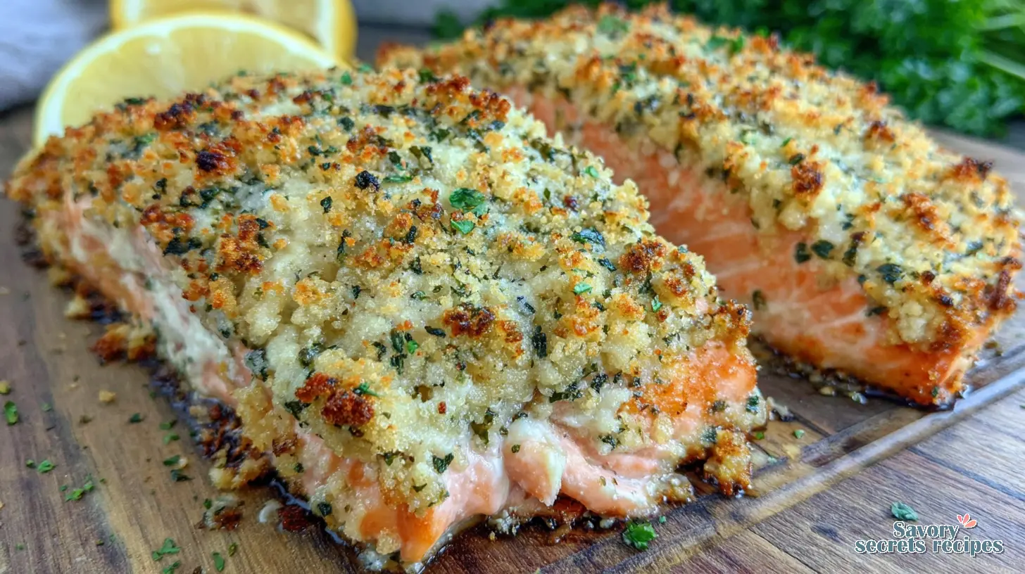 crispy garlic parmesan crusted salmon 852598017