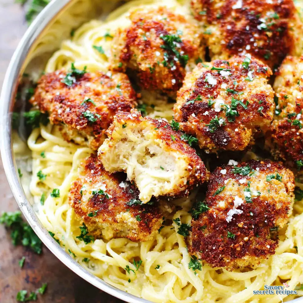 Love This Easy Chicken Bites & Creamy Spaghetti Recipe