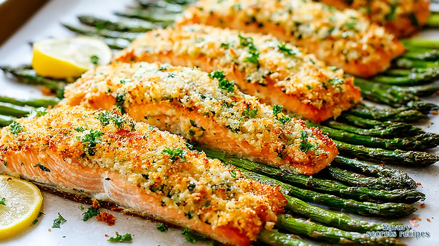 crispy parmesan crusted salmon and asparagus 201767138