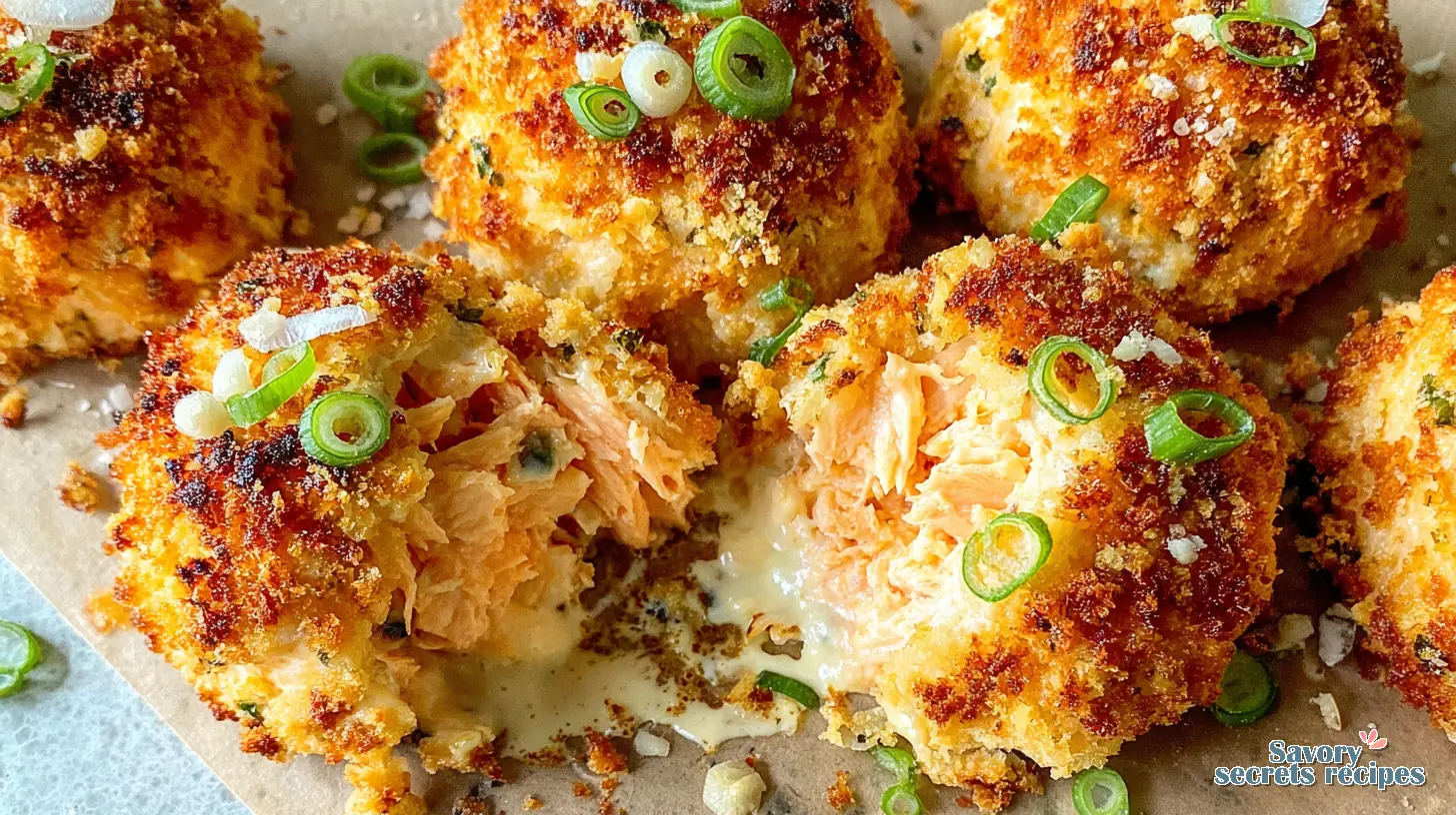 crispy parmesan crusted salmon bites 580589274