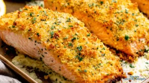crispy parmesan crusted salmon from frozen 518323705